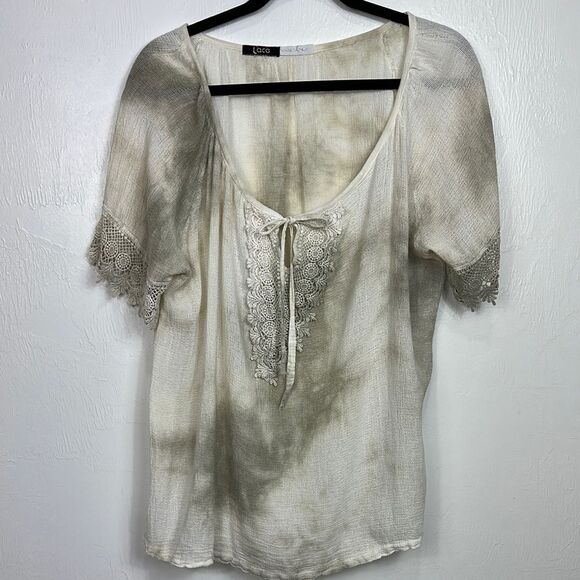 Elegant Lace Trim Blouse - women’s L/XL - Picture 1 of 5
